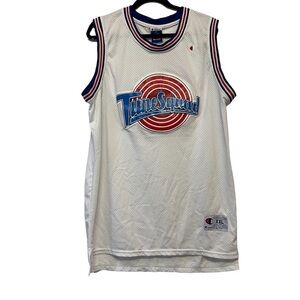 Vintage Champion Tune Squad Michael Jordan 23 White & Blue Jersey